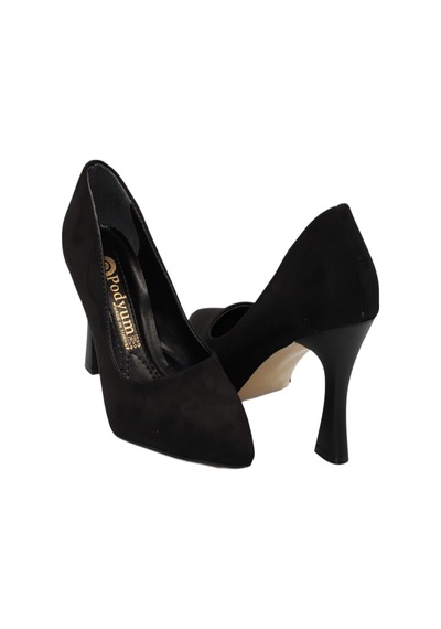 Celira Siyah Süet Topuklu 8 Cm Kadın Stiletto Ayakkabı Siyah
