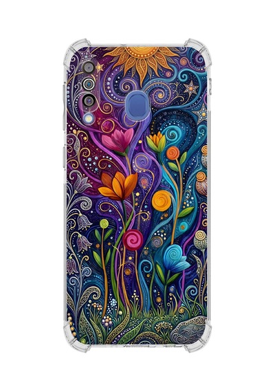 Printify Samsung Galaxy M30 İle Uyumlu Düşlerin Dansı Serisi Rüyalar Ötesi Tasarımlı Uv Baskılı Köşe Korumalı Antişok Kılıf Şeffaf