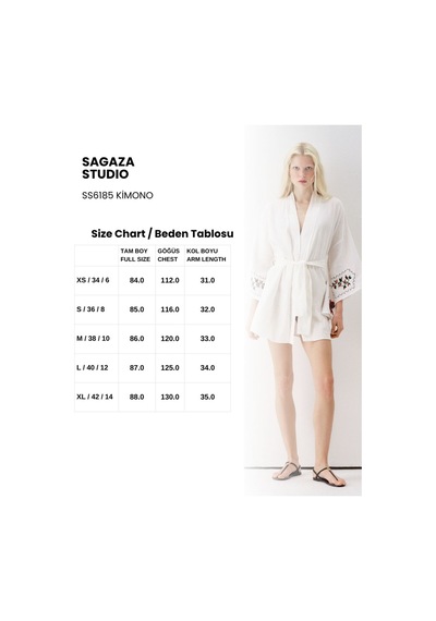 Sagaza Studio Ss6185 Desenli Kimono Pembe
