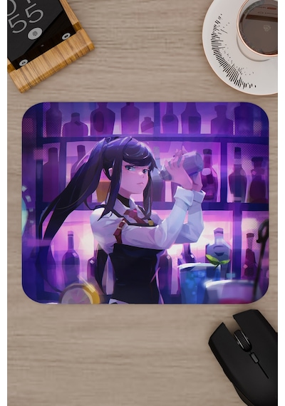 Va-11 Hall-a Kaymaz Dikişli Kauçuk Oyuncu Mousepad V4 - 22x18 Gaming Mouse Pad Fare Altlığı
