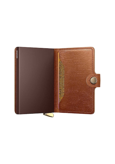 Secrid Premium Miniwallet+ Emboss Lines Kartlık Cüzdan, Kahve Çok Renkli