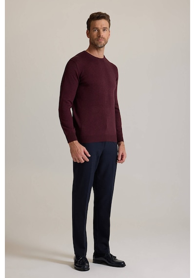 Ysf Erkek Bordo Bisiklet Yaka Triko