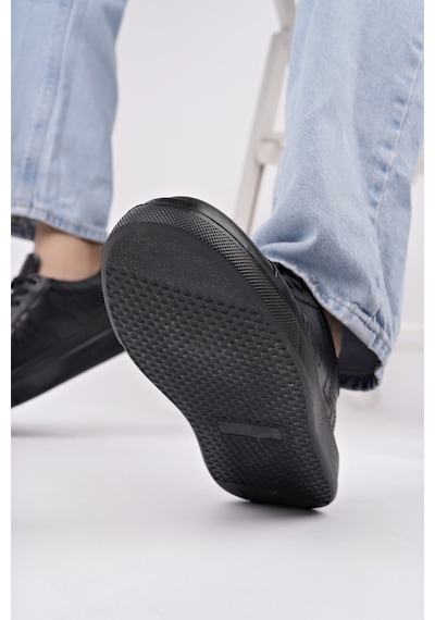 Muggo Agony Kalın Taban Bağcıklı Hakiki Deri Erkek Günlük Sneaker Spor Ayakkabı Siyah Muggo Agony Kalın Taban Bağcıklı Hakiki Deri Erkek Günlük Sneaker Spor Ayakkabı Siyah