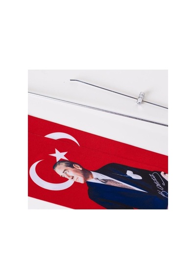 Zc Bayrak Atatürk-türk Bayrağı T Saten Kumaş Masa Bayrağı 10x30 Cm Diğer