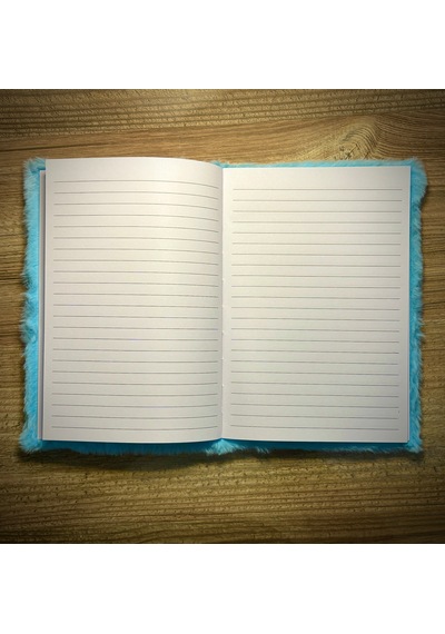 Tüylü Defter, Peluş Defter Açık Mavi
