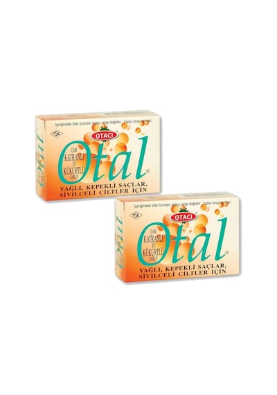 Otacı Otal Saç ve Yüz için Çam Katranlı Kükürtlü Sabun 80 G 2'li