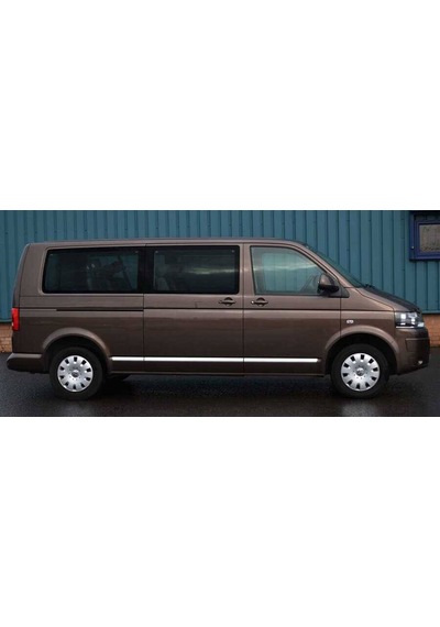 Omsa Vw T6.1 Transporter Krom Yan Kapı Çıtası Tek Sürgü 5 Parça Kısa Şase 2020-2023 Arası