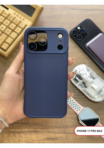 Apple iPhone 17 Pro Max Uyumlu Kamera Korumalı Darbeye Dayanıklı Renk Atmayan Keep Silikon Kılıf Lacivert