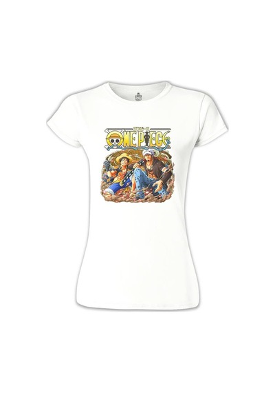 One Piece - Rope Beyaz Kadın Tshirt 001