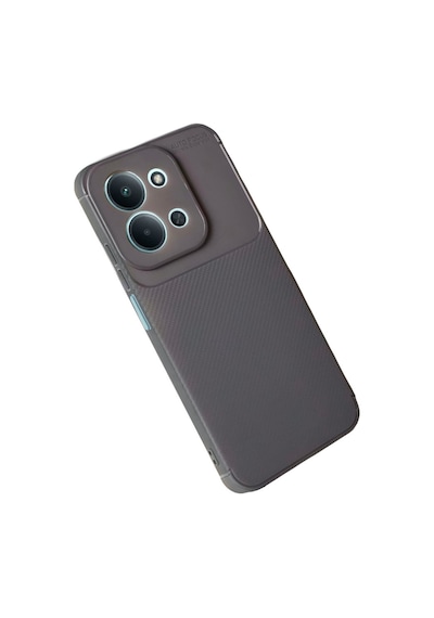 Xiaomi Redmi 15c 5g Uyumlu Kılıf Karbon Tasarım Kamera Korumalı Silikon Telefon Kılıfı Kapak Gri