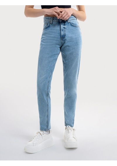 LOFT Mom Slim Fit Kadın Pantolon Lf2036157 Q1.v1 Denim