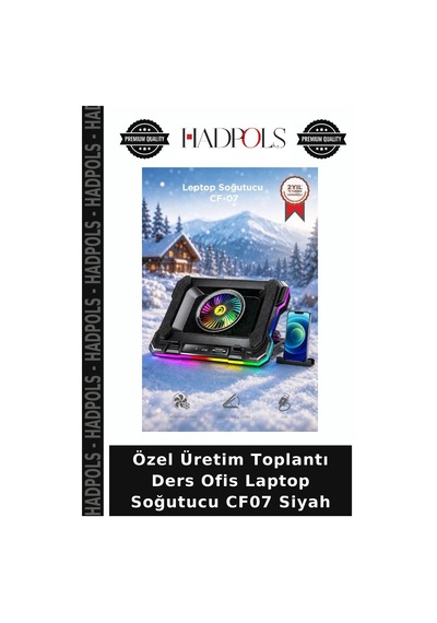 Özel Üretim Toplantı Ders Ofis Laptop Soğutucu Cf07 Siyah