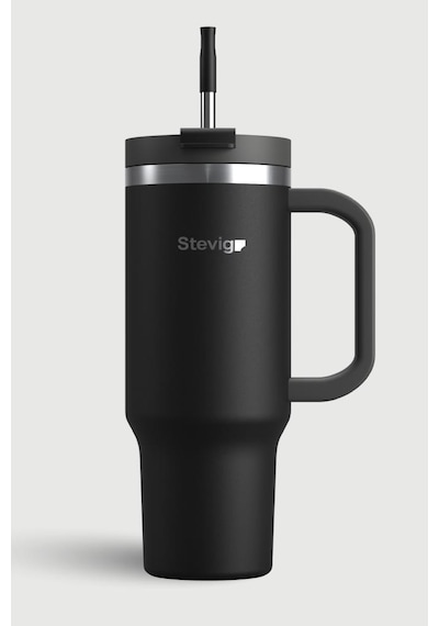 Stevig 2 Moods Tuck-in Tumbler Sızdırmaz Çelik Termos 900 Ml Black St-236 Siyah