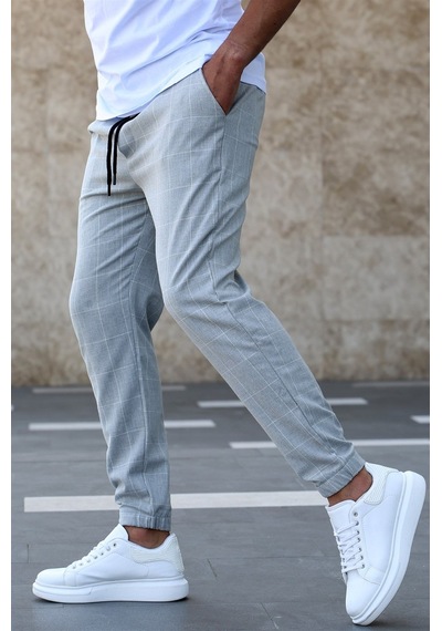Madmext Madmext Ekoseli Gri Jogger Mad4081-gri Gri