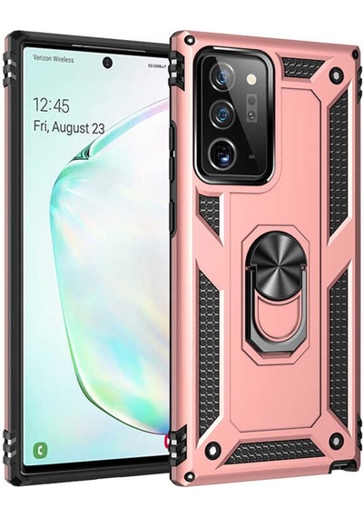 Galaxy Note 20 Ultra Kılıf Zore Vega Yüzüklü Standlı Zırh Kılıf