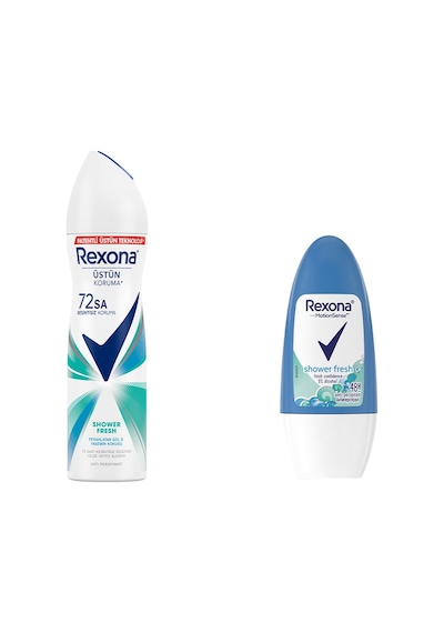 Rexona Shower Fresh Kadın Sprey Deodorant 150 ML + Shower Fresh Kadın Roll-On Deodorant 50 ML