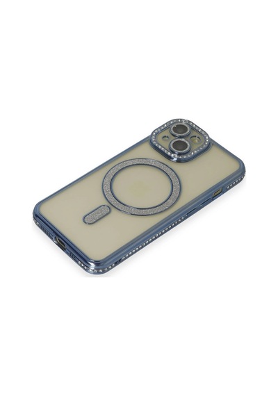 Apple İphone 15 Kılıf Joke Simli Magneticsafe Kılıf - Lacivert 0.2M-Çok Renkli