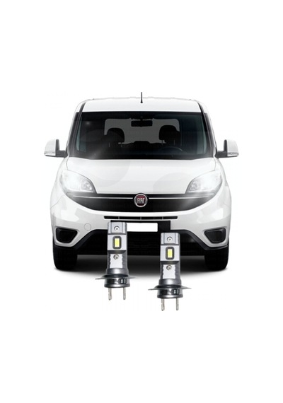 Megamarket06 Fıat Doblo 4 Led Xenon Kısa Far Ampulü H7 Mini Led 2'li Set
