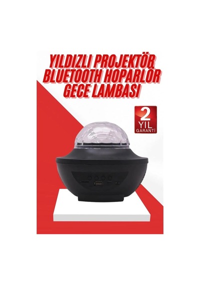 Mey İthalat Masa Ve Gece Lambası Renkli Projektör Işıklı Disko Topu Bluetooth Hoparlör