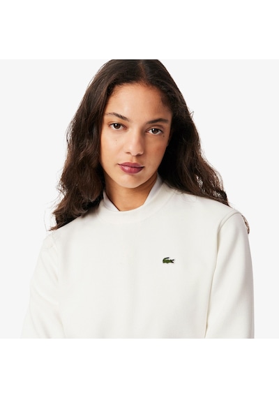 Lacoste Kadın Regular Fit Bisiklet Yaka Sweatshirt Beyaz