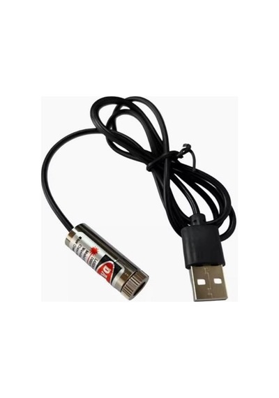 Devremarkt Usb Kablolu 5mw 650nm Nokta Çizgi Lazer Modül 1 Metre Kablo Lens İle Odak Ayarlı 12mm Çap