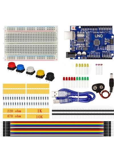 Kutulu Arduino Uno R3 Başlangıç Seti 78 Parça Breadboard Led