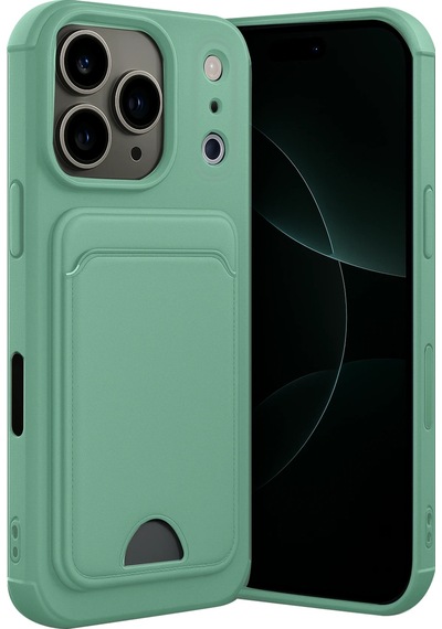 Ilkeshop Newface Apple iPhone Uyumlu 17 Pro Max Kelvin Kartvizitli Silikon - Açık Yeşil