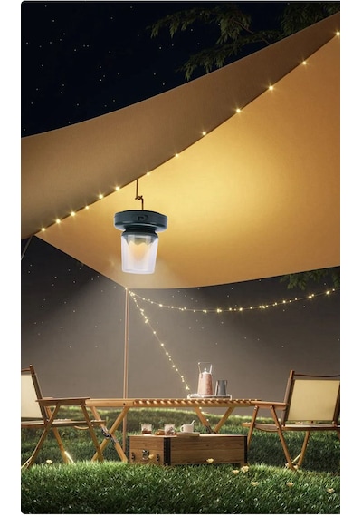 Shufa 10 Metre Led Işık, Gece Lambası Ve Işık Zinciri Kamp Lambası Siyah
