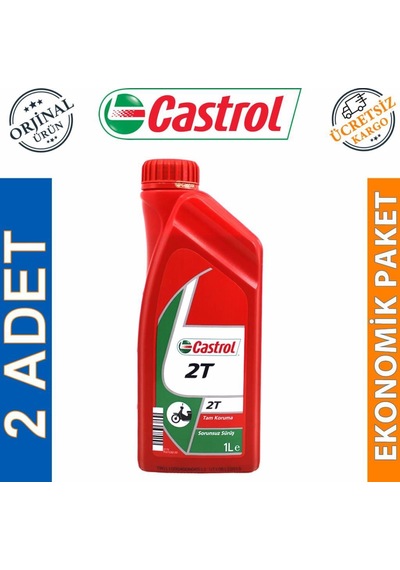 Castrol 2t 1 L 2 Zamanlı Mineral Bazlı Motosiklet Yağı (2 Adet)