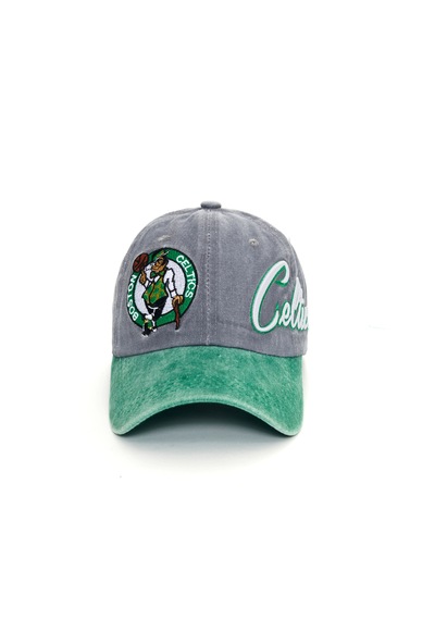Berellini Celtics Yıkamalı Şapka Special Desıgn Gri - Yeşil