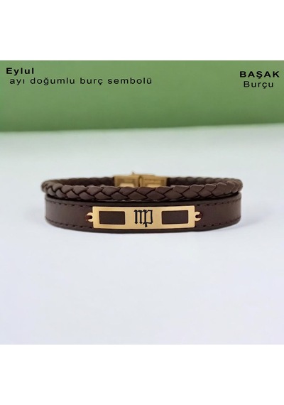 Eylül Ayı Doğumlarına Dikdörtgenli 14 Ayar Altın Plakalı Kahverengi Derili Hediye Bileklik-379ay Eylül Eylül Ayı Doğumlarına Dikdörtgenli 14 Ayar Altın Plakalı Kahverengi Derili Hediye Bileklik-379ay Eylül