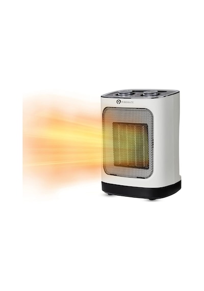 Puremate Seramik Fanlı Isıtıcı, 2 Isıtma Ayarlı 1800w Taşınabilir Elektrikli Isıtıcı