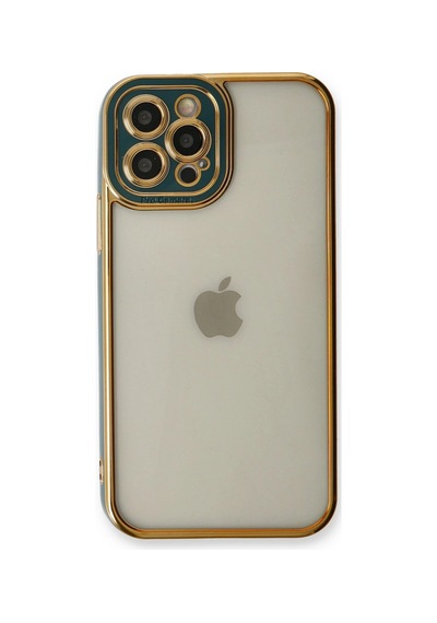Cosmotex Newface Apple iPhone Uyumlu  12 Pro Max Kılıf Liva Lens Silikon - Yeşil