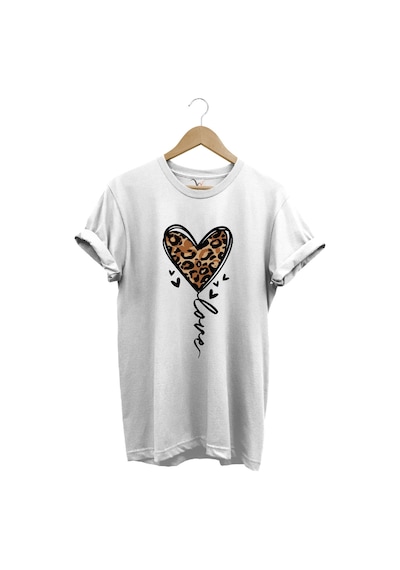 14 Şubat Sevgililer Günü Kalp Leopar Desen Baskılı %100 Pamuk Regular Fit Bisiklet Yaka T-shirt Beyaz 14 Şubat Sevgililer Günü Kalp Leopar Desen Baskılı %100 Pamuk Regular Fit Bisiklet Yaka T-shirt Beyaz