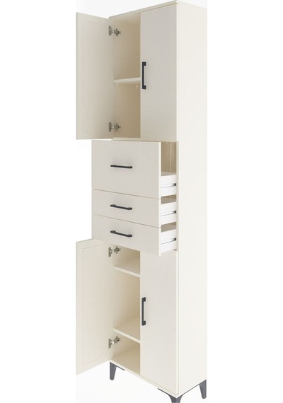 Arges Dolap 4 Raflı 3 Çekmeceli 4 Kapaklı 60x30x243 Aytaşı-ay... Aytaşı