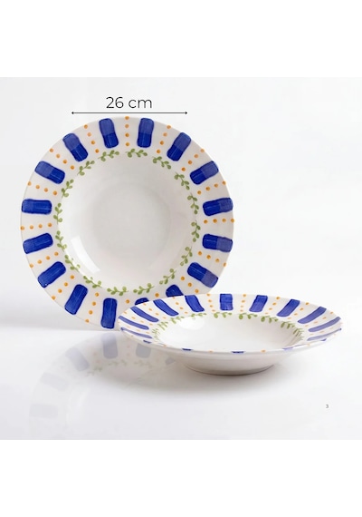 Güral Güral Porselen Kayısı Desenli 26 Cm Salata Ve Makarna Kasesi Diğer