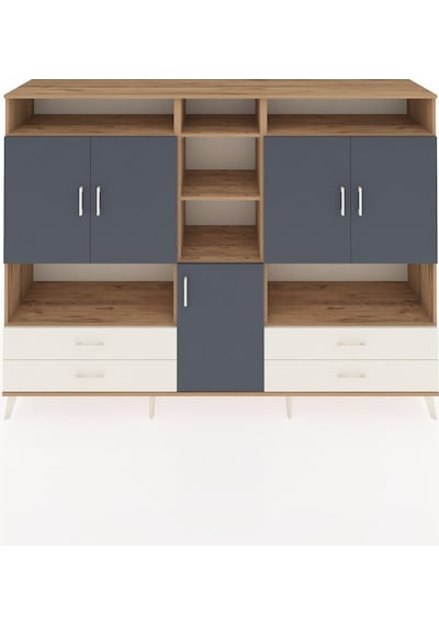 Hyperion Dolap 12 Raflı 4 Çekmeceli 5 Kapaklı 220x44x163 Çam-antr Çam-antrasit/aytaşı Hyperion Dolap 12 Raflı 4 Çekmeceli 5 Kapaklı 220x44x163 Çam-antr Çam-antrasit/aytaşı