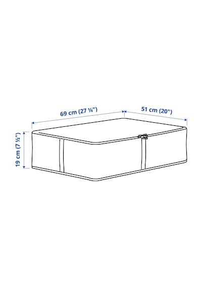 Ikea Hemmafıxare Saklama Hurcu 69 X 51 X 19 Cm Beyaz - Gri