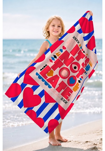 Kalp Temalı Çizgili Modern Plaj Havlusu - Marine Tipografi Pembe Mavi Hızlı Kuruyan Mikrofiber Havlu Dalgın Zeytin Kalp Temalı Çizgili Modern Plaj Havlusu - Marine Tipografi Pembe Mavi Hızlı Kuruyan Mikrofiber Havlu Dalgın Zeytin