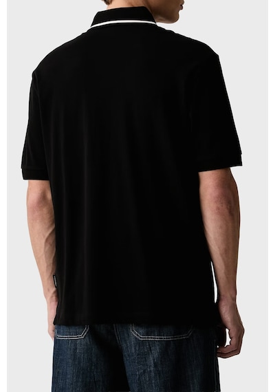 Armani Exchange % 100 Pamuk Regular Fit Düğmeli Polo Erkek Polo Xm002932 Af13026 Uc001 Siyah