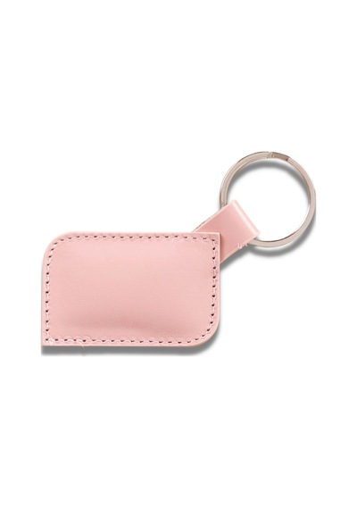 Deri Anahtarlık Nu2 Pembe Açık Gri