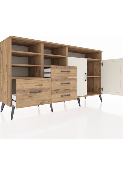 Hyperion Konsol 7 Raflı 4 Çekmeceli 2 Kapaklı 176x44x99 Çam-aytaş Çam-aytaşı/çam Hyperion Konsol 7 Raflı 4 Çekmeceli 2 Kapaklı 176x44x99 Çam-aytaş Çam-aytaşı/çam