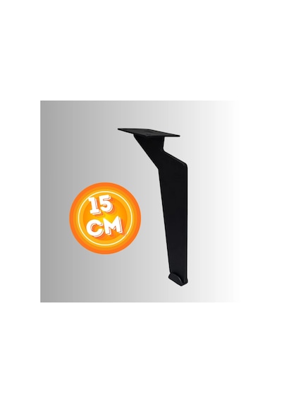 15 Cm Metal Tabanca Ayak Koltuk Ayağı Mobilya Ayağı Ünite Ayağı Konsol Ayağı Puf Berjer Ayağı Siyah