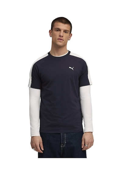 Puma T7 Erkek Lacivert Günlük Stil T-shirt 62959216 Mavi