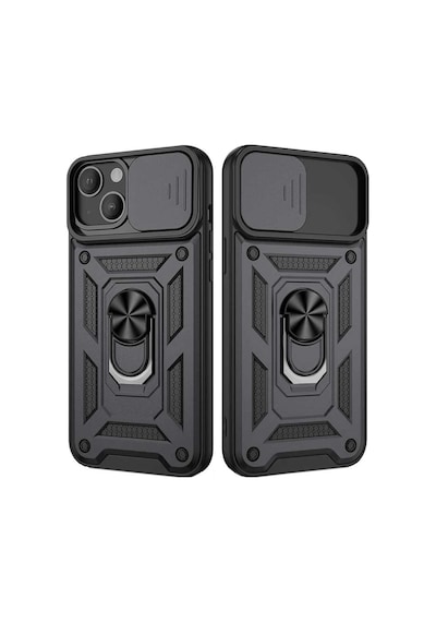 Apple Uyumlu iPhone 13 Kızaklı Kamera Korumalı Tank Kılıf