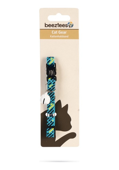 Hnrlıshp Beeztees Kedi Boyun Tasması, Zilli, Mavi, 20-30cm