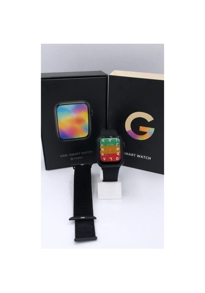 G68l Smart Watch 6s Akıllı Saat Yan Tuşlar Aktif Uygulama Çift Kordon Siyah