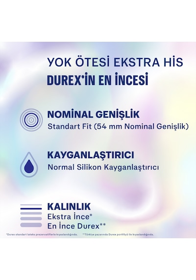 Durex Yok Ötesi Ekstra His İnce Prezervatif 20'li x 2