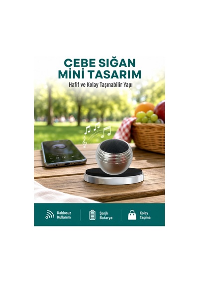 Cep Boy Bluetooth Hoparlör Güçlü Ses Çıkışı Tws Destekli Yeni Nesil - Lisinya Altın