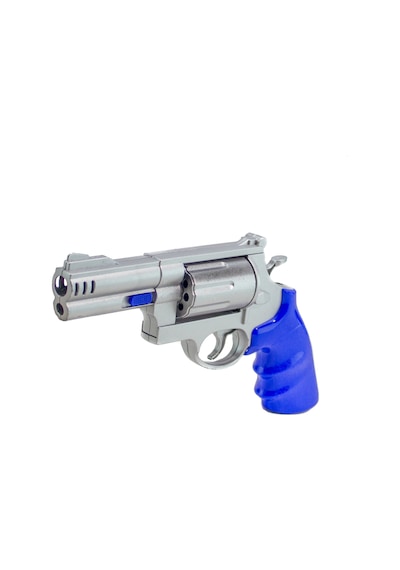 Oyuncak Kapsül Tabanca Metal Gümüş 20 CM 72 Adet Kapsül